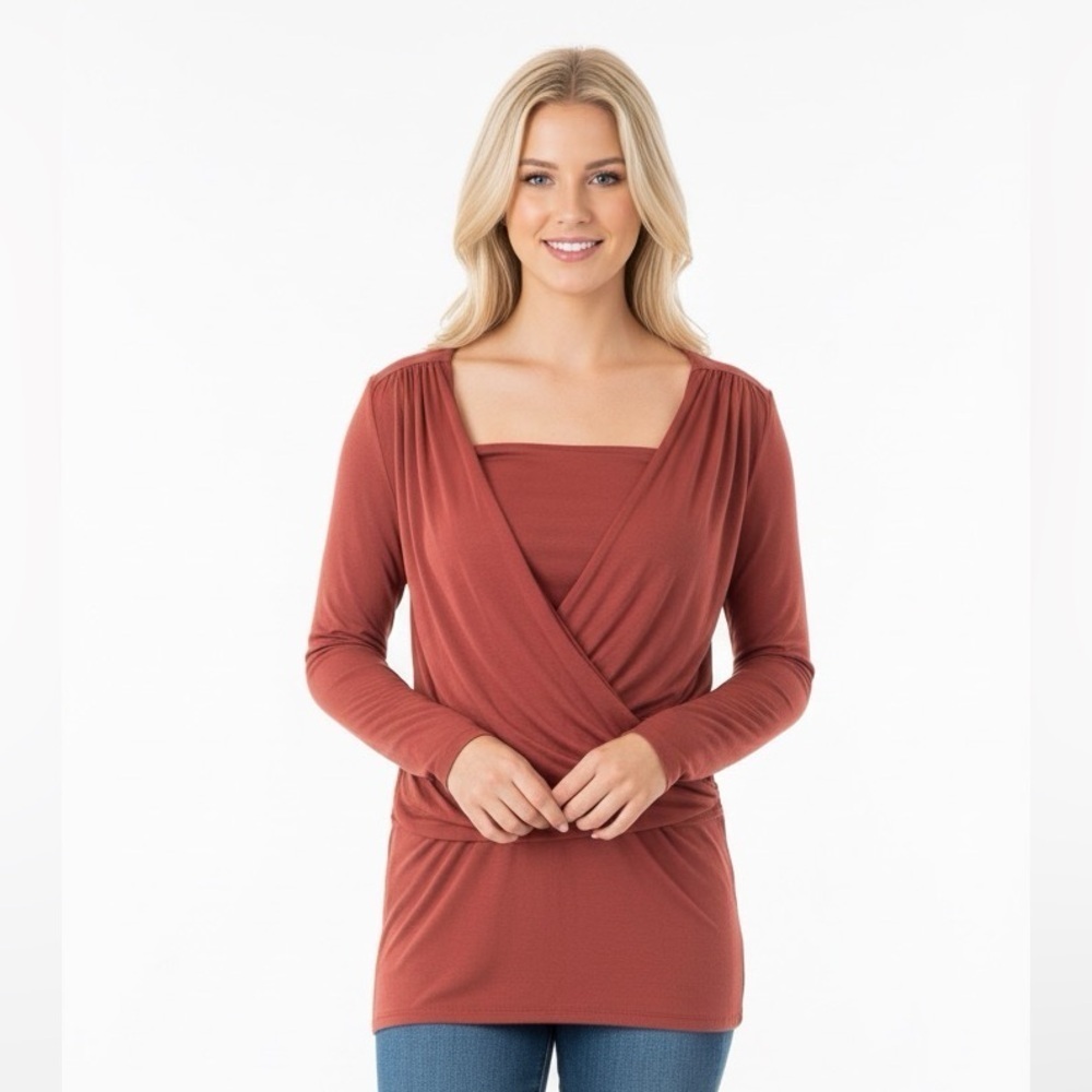 White House Black Market wrap top size medium